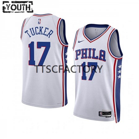 Kinder NBA Philadelphia 76ers Trikot P.J. Tucker 17 Nike 2022-23 Association Edition Weiß Swingman